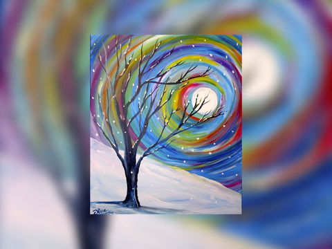 Grab A Glass Of Wine And Learn To Paint 'Rainbow Snow'! - Sunshine Coast Tourism 0