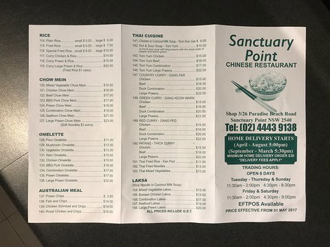 Sanctuary Point Chinese Restaurant - Sunshine Coast Tourism 0