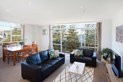 View Of Manly Pines And Waves From Large Apartment - Sunshine Coast Tourism 3