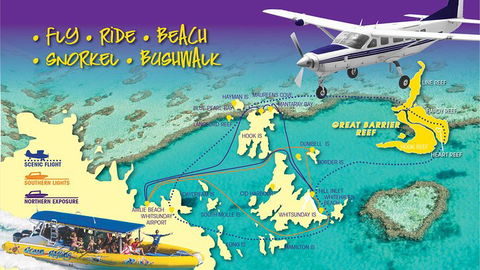 Scenic Flight - Great Barrier Reef, Heart Reef, Whitehaven Beach & Hill Inlet! - Sunshine Coast Tourism 0